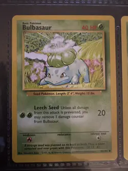 Bulbasaur 44/102 Base Set WOTC 1999 Non-Holo Pokemon Card - Image 1