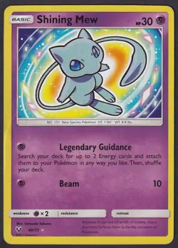 Pokemon Shining Mew 40/73 Holo Shining Legends - Image 1