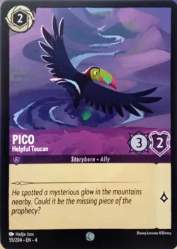 55/204 PICO HELPFUL TOUCAN URSULAS RETURN COMMON DISNEY LORCANA CARD - Image 1