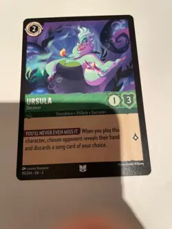 90/204 URSULA DECEIVER INTO THE INKLANDS UNCOMMON DISNEY LORCANA CARD - Image 1