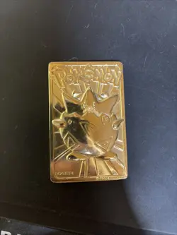 Vintage Pokemon 1999 Burger King 23K Gold Plated TOGEPI Card ONLY - VG+! - Image 1