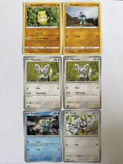 Yuka Morii Clay Card Art Lot Of 6 (Duplicate Minccino) - Image 1