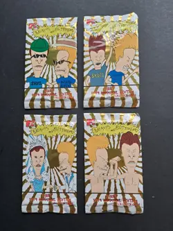 BEAVIS AND BUTT-HEAD 1994 1st Edt FACTORY SEALED BOOSTER PACK ALL 4 VARIATIONS - Image 1