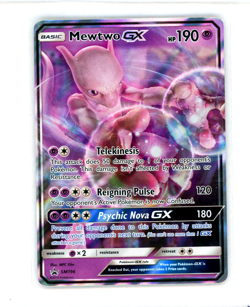 Mewtwo GX SM196 Holo Black Star Promo Pokemon Card NM - Image 1