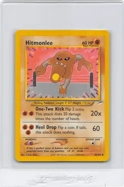 Hitmonlee 42/105 - UNCOMMON - Neo Destiny - Unlimited - Pokemon CARD - LP - Image 1