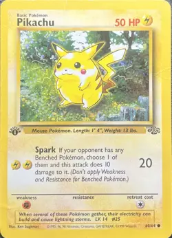 Pokemon TCG Pikachu Jungle 60/64 Regular 1st Edition Common - Ken Sugimori - Image 1