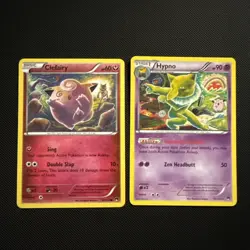 POKEMON HYPNO 51/122 & CLEFAIRY 81/122 REGULAR FINISH BREAKPOINT TOMOKAZU KOMIYA - Image 1