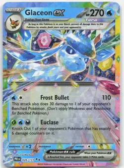 Glaceon ex 026/131 Holo Double Rare Prismatic Evolutions Pokemon Near Mint - Image 1