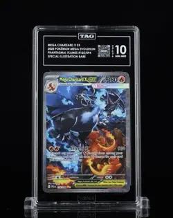 Pokemon Mega Charizard Ex 125/094 Pokemon Phantasmal Flames SIR English TAG 10 - Image 1