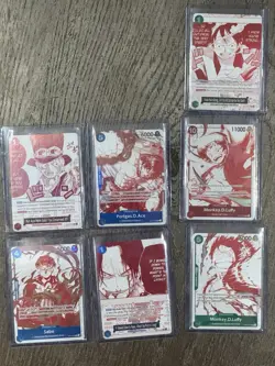 One Piece 3rd Anniversary Treasure Pack Campaign Foil Promo Set of 7 English Nm - Image 1