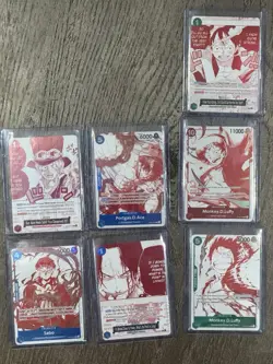 One Piece 3rd Anniversary Treasure Pack Campaign Foil Promo Set of 7 English Nm - Image 2