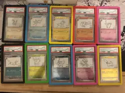 PSA 10 Set Pokemon Card Game YU NAGABA Eevee’s Pikachu Promo of 10 With Guards - Image 1