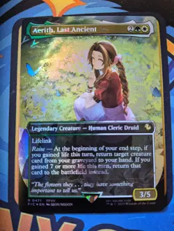 Aerith, Last Ancient | Borderless Chocobo Track Foil | Final Fantasy MTG - Image 1
