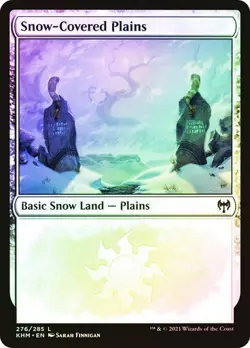 Snow-Covered Plains FOIL - 276/285 - Basic Snow Land Common - Kaldheim KHM MTG - Image 1