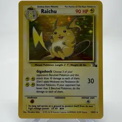 Pokemon Raichu 14/62 Fossil Holo Rare WOTC Vintage 1999 Unlimited TCG - Image 1