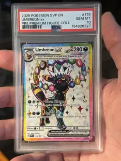 2025 POKEMON PRISMATIC EVOLUTIONS PREMIUM FIGURE COLLECTION UMBREON EX PSA 10 - Image 3