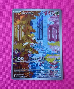 Pokemon Deerling 165/162 SV05: Temporal Forces Illustration Rare Basic Holo 70HP - Image 1