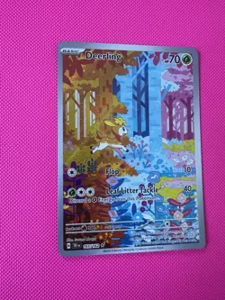 Pokemon Deerling 165/162 SV05: Temporal Forces Illustration Rare Basic Holo 70HP - Image 2