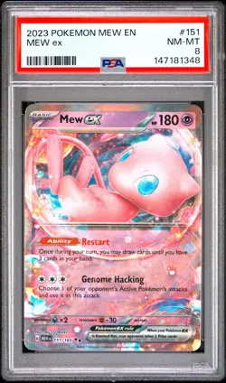 2023 Pokemon Scarlet & Violet 151 Mew Ex 151 Full Art FRESHLY GRADED PSA 8 NM-MT - Image 1