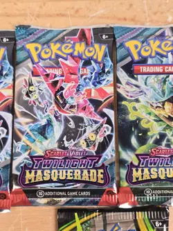 Lot of 5 Pokemon TCG Sealed 4 Twilight Masquerade 1 Perfect Order Booster Pack - Image 3