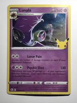 Lunala 015/025 Holo Rare - Celebrations - Pokemon Card - Image 1