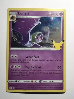 Lunala 015/025 Holo Rare - Celebrations - Pokemon Card - Image 2