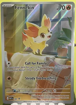 Fennekin 080 MEP Promo Holo English Basic Pokemon NM - Image 1