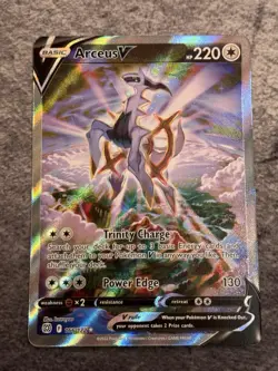 Pokemon TCG Arceus V Alt Full Art Holo Ultra Rare 220 HP 166/172 - Image 1