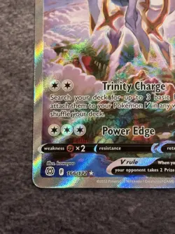 Pokemon TCG Arceus V Alt Full Art Holo Ultra Rare 220 HP 166/172 - Image 4