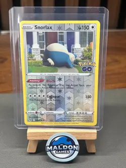Snorlax 055/078 Pokemon GO Holo Rare NM 2022 Reverse Holo - Image 1