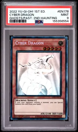 Cyber Dragon GFP2-EN178 1st Edition Ghost Rare Yugioh PSA 9 *554 - Image 1
