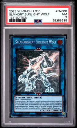 Salamangreat Sunlight Wolf LD10-EN000 1st Edition Ghost Rare Yugioh PSA 7 *535 - Image 1