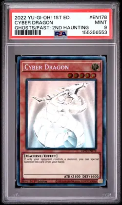 Cyber Dragon GFP2-EN178 1st Edition Ghost Rare Yugioh PSA 9 *553 - Image 1
