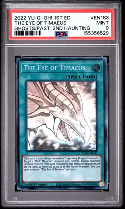 The Eye Of Timaeus GFP2-EN183 1st Edition Ghost Rare Yugioh PSA 9 *529 - Image 1