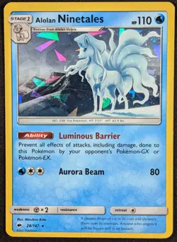 Alolan Ninetales 2017 Cracked Ice Holo Rare Promo Pokemon Card 28/147 (NM) - Image 1