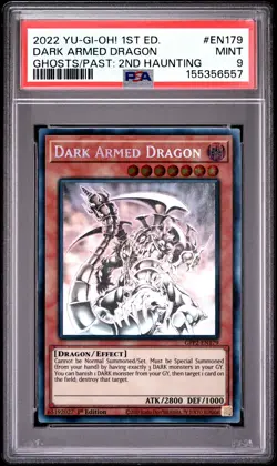 Dark Armed Dragon GFP2-EN179 1st Edition Ghost Rare Yugioh PSA 9 *557 - Image 1