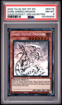 Dark Armed Dragon GFP2-EN179 1st Edition Ghost Rare Yugioh PSA 8 *556 - Image 1