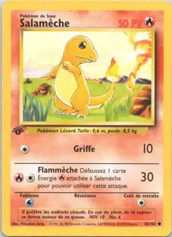 1999 Base Set Charmander SALAMECHE French 1st Edition #46 - Image 1