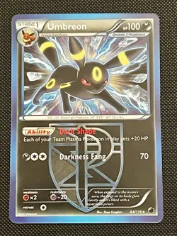 Pokemon TCG Umbreon 64/116 Non-Holo Rare Card Plasma Freeze - Image 1