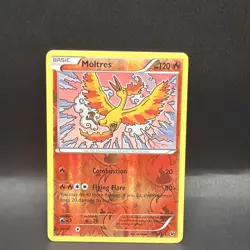 Moltres 9/124 Rare Fates Collide Pokemon Reverse Holo - Image 1