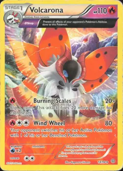 Volcarona 18/98 Rare Ancient Origins Pokemon Damaged - Image 1
