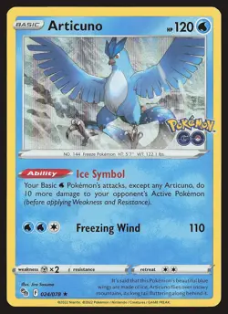 Pokemon GO Articuno #024/078 Holo Rare Pokemon Card - Image 1
