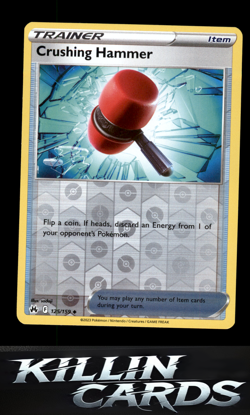 Reverse Holofoil Crushing Hammer 125/159 Pokemon Uncommon Crown Zenith Card NM - Image 1