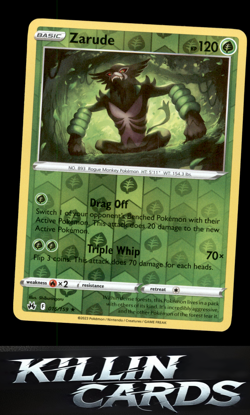 Reverse Holofoil Zarude 016/159 Pokemon Holo Rare Crown Zenith Card NM - Image 1