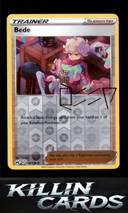 Reverse Holofoil Bede 124/159 Pokemon Holo Rare Crown Zenith Card NM - Image 1