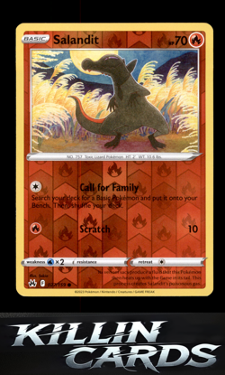 Reverse Holofoil Salandit 027/159 Pokemon Common Crown Zenith Card NM - Image 1