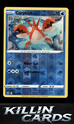 Reverse Holofoil Corphish 033/159 Pokemon Common Crown Zenith Card NM - Image 1