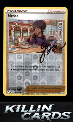 Reverse Holofoil Nessa 136/159 Pokemon Holo Rare Crown Zenith Card NM - Image 1