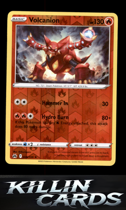 Reverse Holofoil Volcanion 026/159 Pokemon Holo Rare Crown Zenith Card NM - Image 1