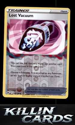 Reverse Holofoil Lost Vacuum 135/159 Pokemon Uncommon SWSH: Crown Zenith Card NM - Image 1